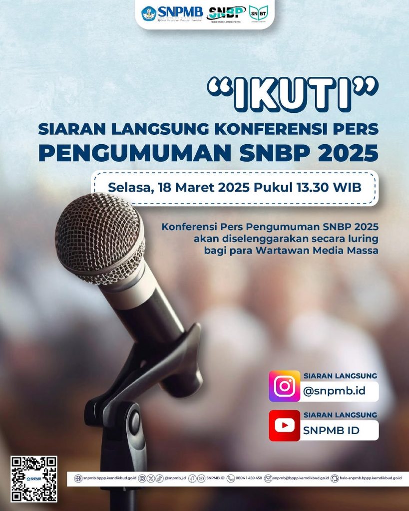 “IKUTI” Siaran Langsung Konferensi Pers PENGUMUMAN SNBP 2025