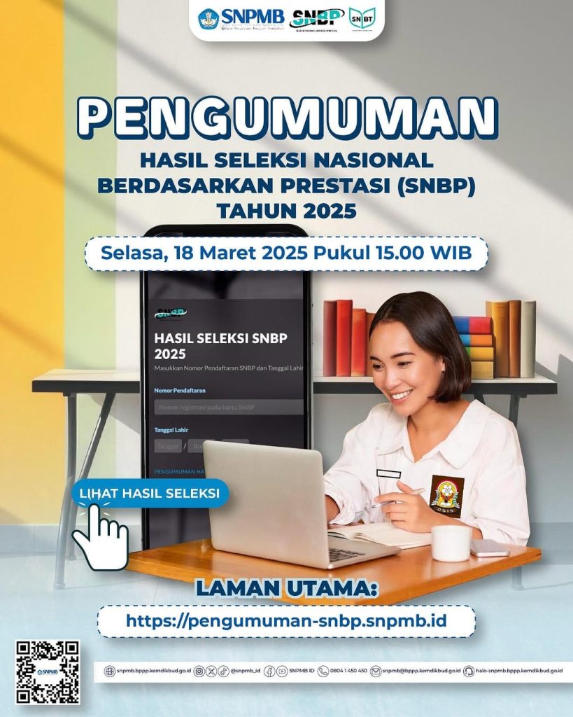 Hasil Seleksi Nasional Berdasarkan Prestasi (SNBP) Tahun 2025